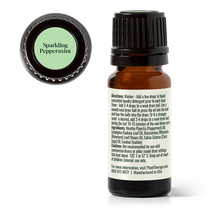 Mezcla de aceites esenciales de menta brillante para la colada