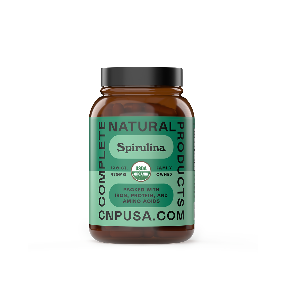 Cápsulas de espirulina orgánica