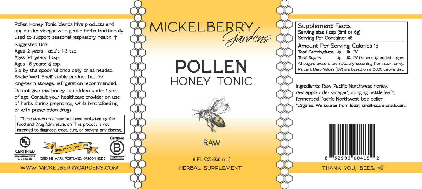 Tónico de miel y polen