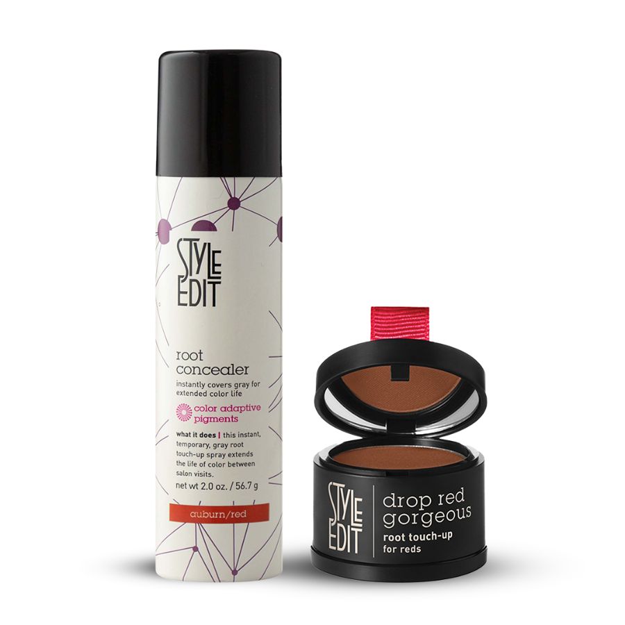 Drop Red Gorgeous Root Touch Up Powder and Spray Duo