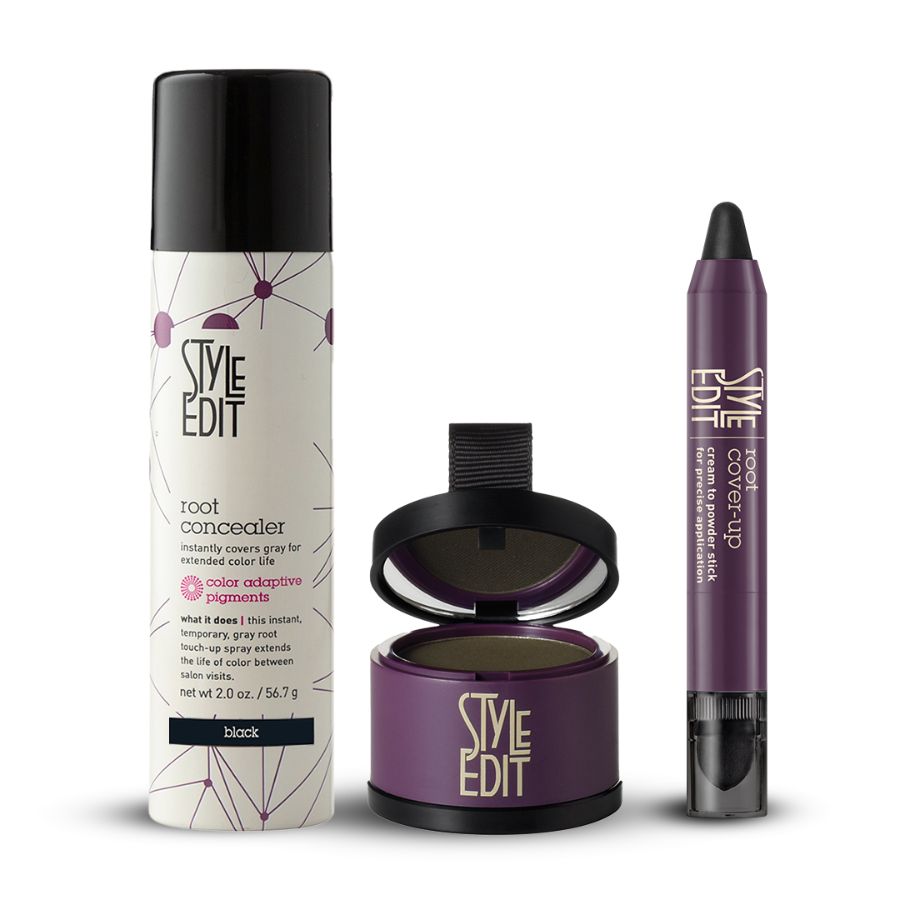 Best Sellers Trio: Full Size Root Concealer Spray, Stick and Powder Trio