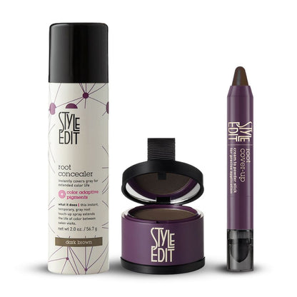 Best Sellers Trio: Full Size Root Concealer Spray, Stick and Powder Trio