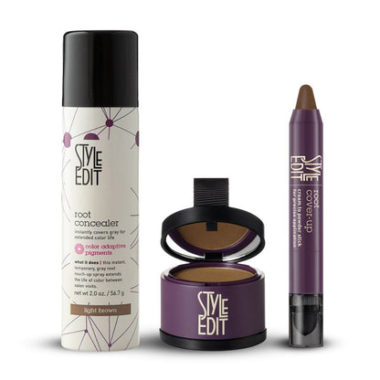 Best Sellers Trio: Full Size Root Concealer Spray, Stick and Powder Trio