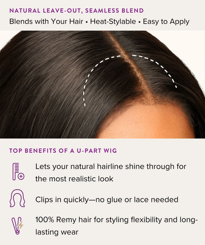 Straight U-Part Wig