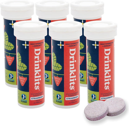 Strawberry Best Immune Support Tablets - 6 Tubes | 60 Servings