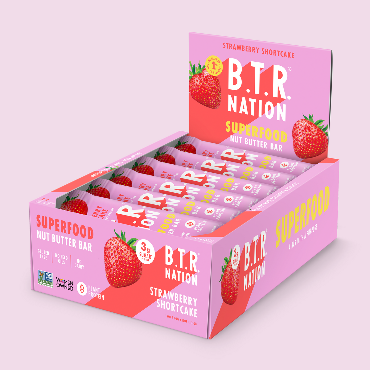 Strawberry Shortcake Superfood Bar (12 Count ) 🍓🍰