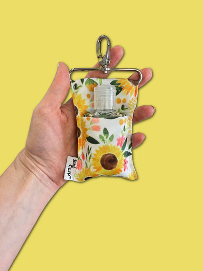 Sunflowers SaniClip Hand Sanitizer Holder