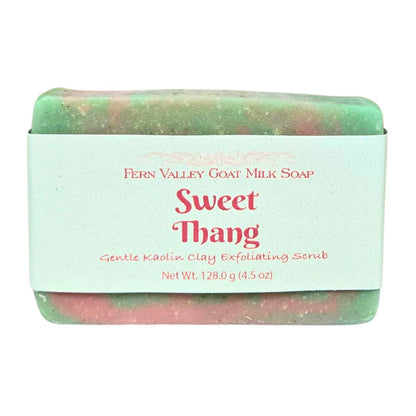 Jabón natural de leche de cabra | Exfoliante de arcilla de caolín | Sweet Thang