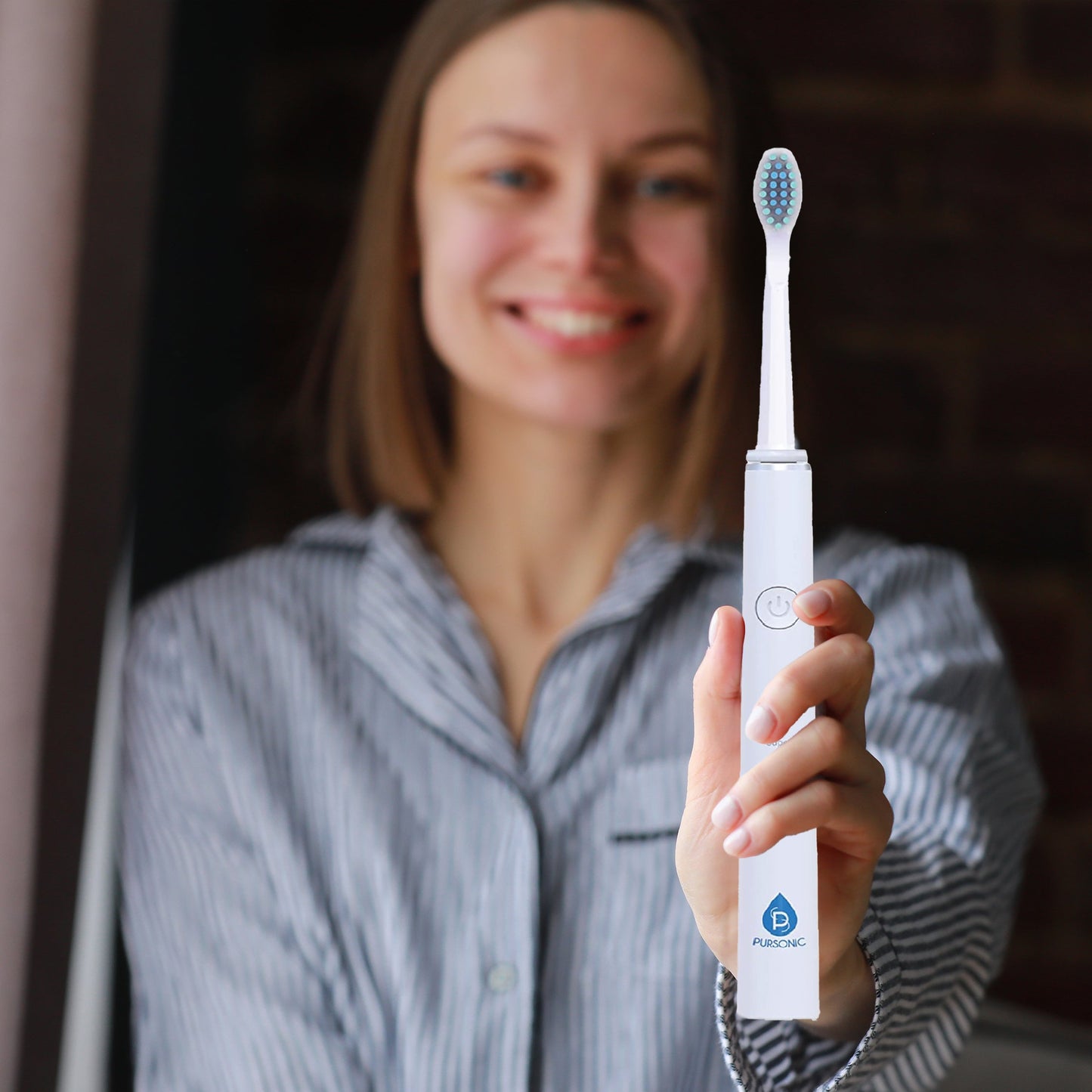 USB Rechargeable Electric toothbrush with 12 Brush Heads
