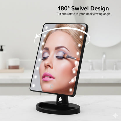 Espejo de maquillaje con luz LED