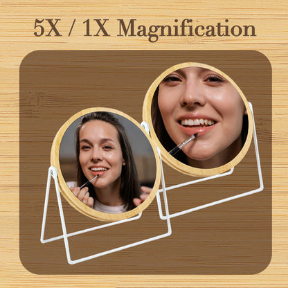 Dual-Side Mirror with Seamless 360° Rotation