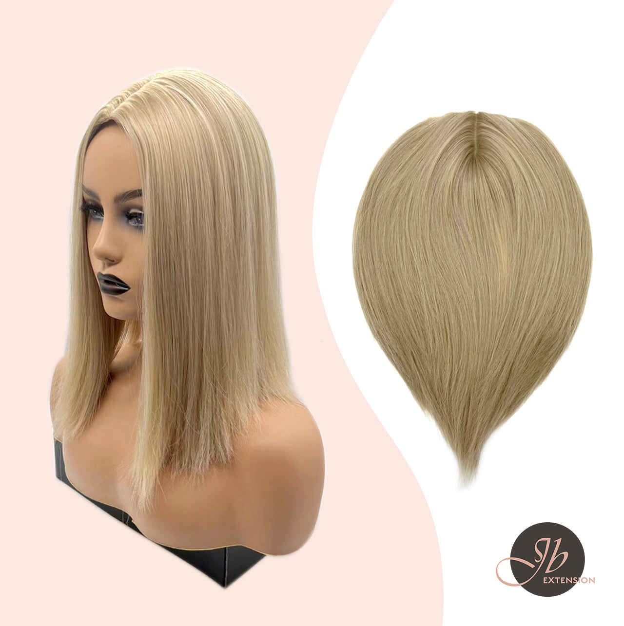 JBEXTENSION Clip in Topper Hair 14 inch 5*5 Piece for Women Clip in Top Crown Hair Clip on Toupee Hairpiece for Slight Hair Loss/Thinning Hair 14 Inch