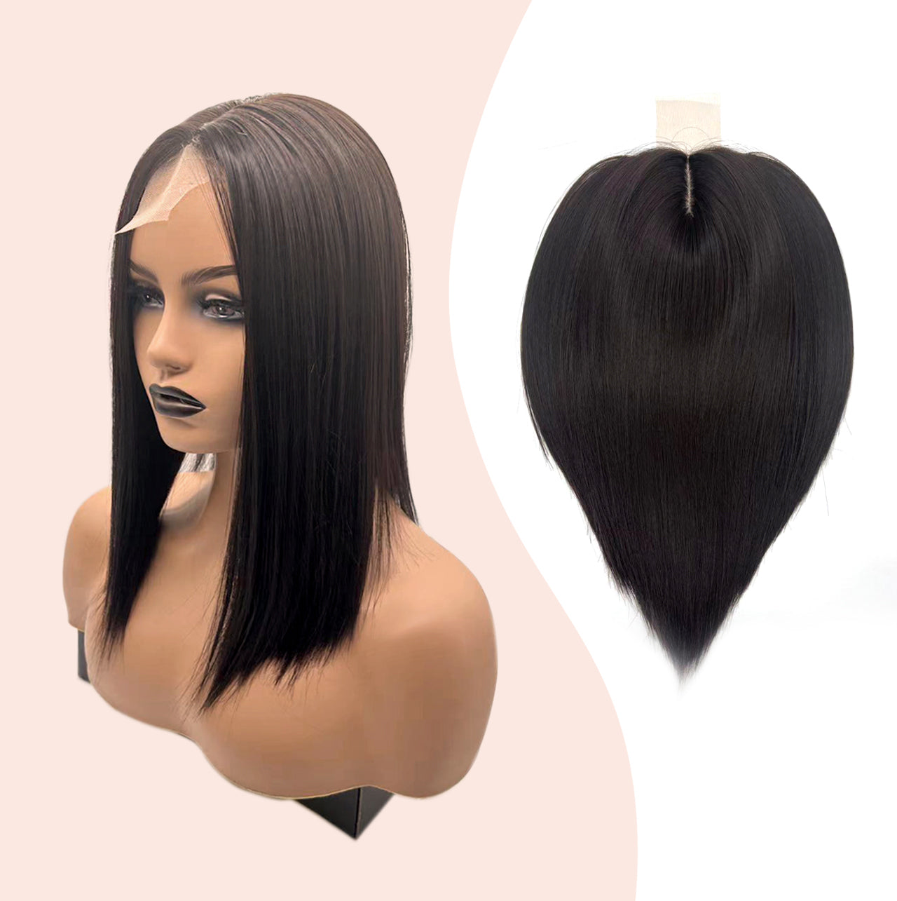 JBEXTENSION Clip in Topper Hair 14 inch 5*5 Piece for Women Clip in Top Crown Hair Clip on Toupee Hairpiece for Slight Hair Loss/Thinning Hair 14 Inch