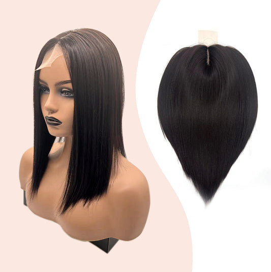 JBEXTENSION Clip in Topper Hair 14 inch 5*5 Piece for Women Clip in Top Crown Hair Clip on Toupee Hairpiece for Slight Hair Loss/Thinning Hair 14 Inch