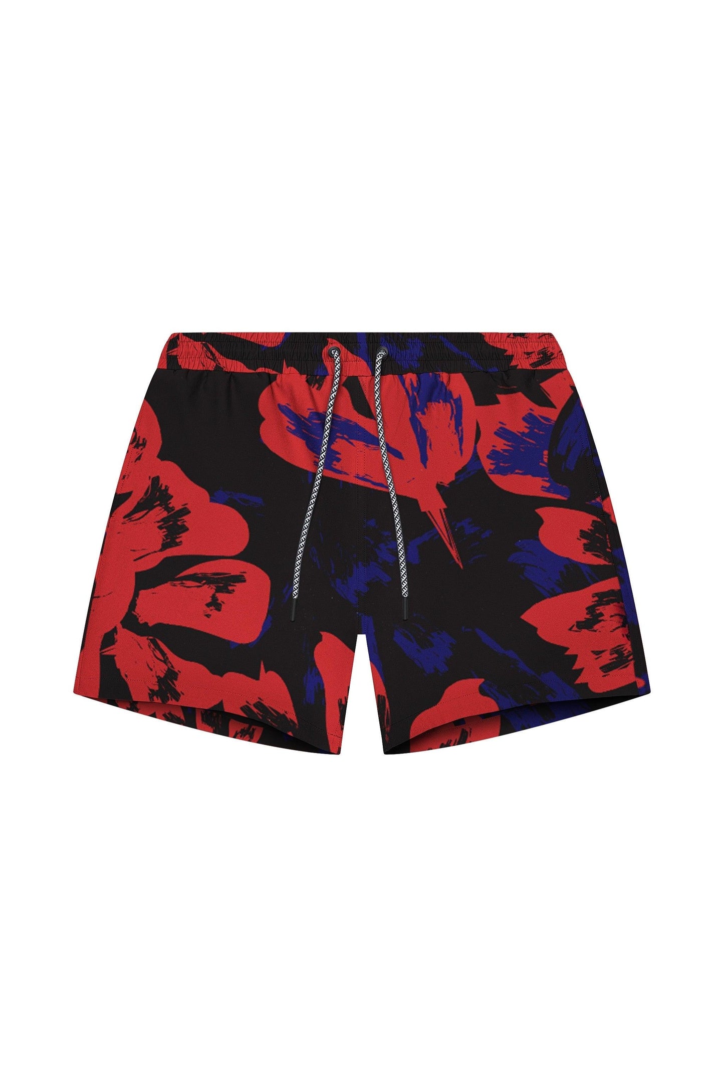 Tulum Volley Swim Trunk Red Vintage Floral