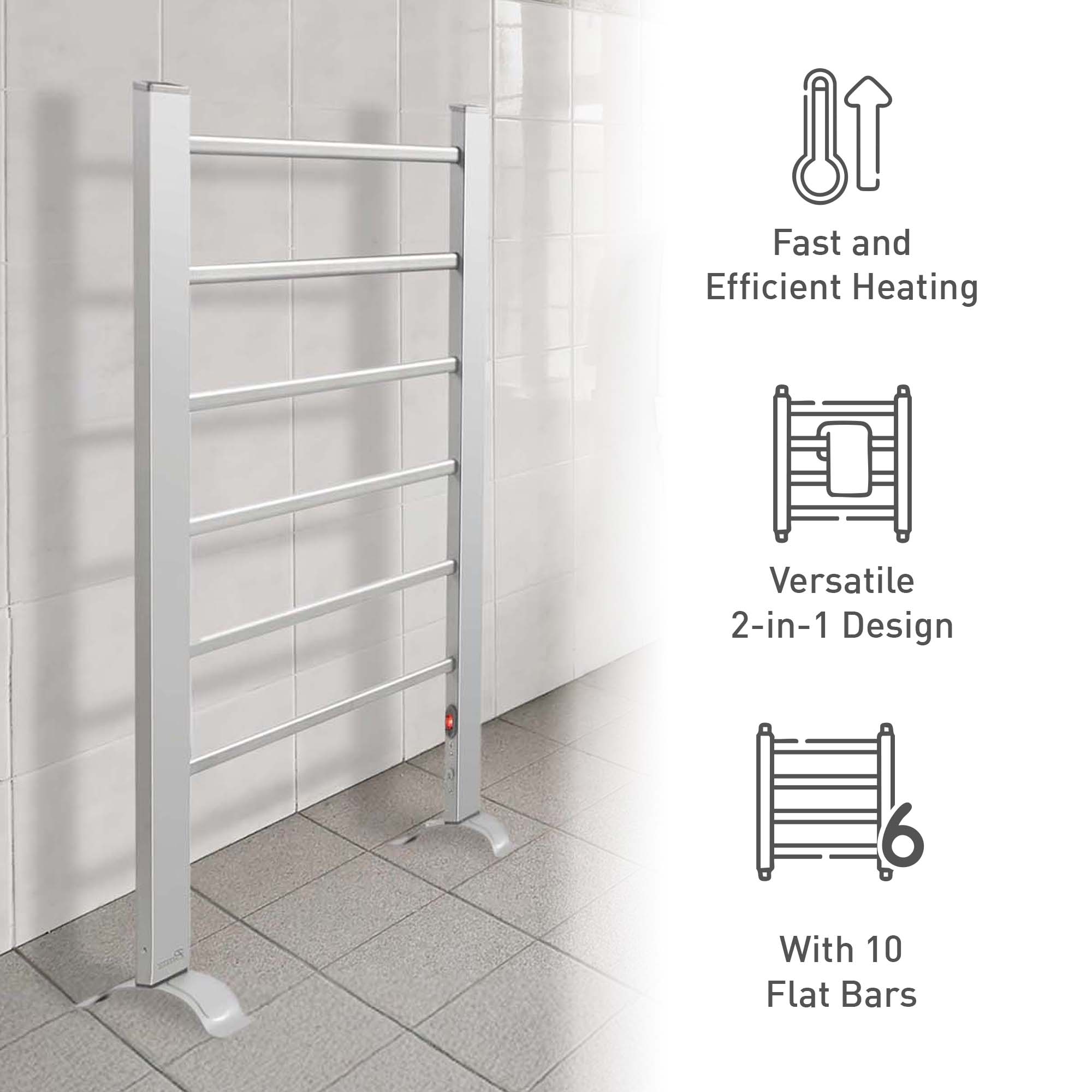 6-Bar Electric Towel Warmer