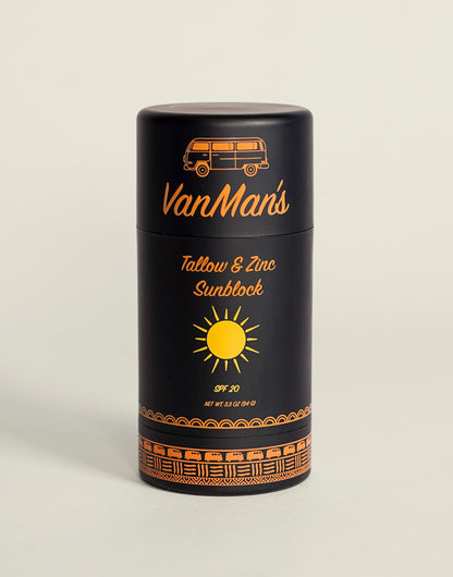 VanMan’s Tallow & Zinc SunBlock - 2 oz