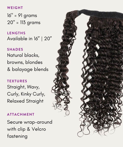 Tight Curly Clip-In Ponytail Extensions