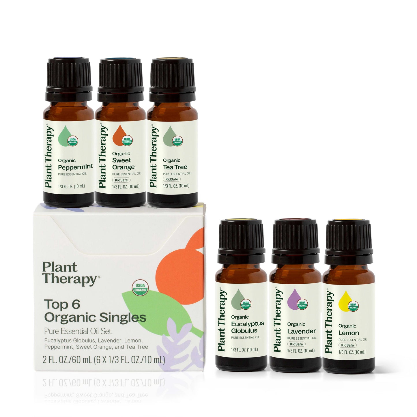 Top 6 Organic Singles Essential Oil Set
