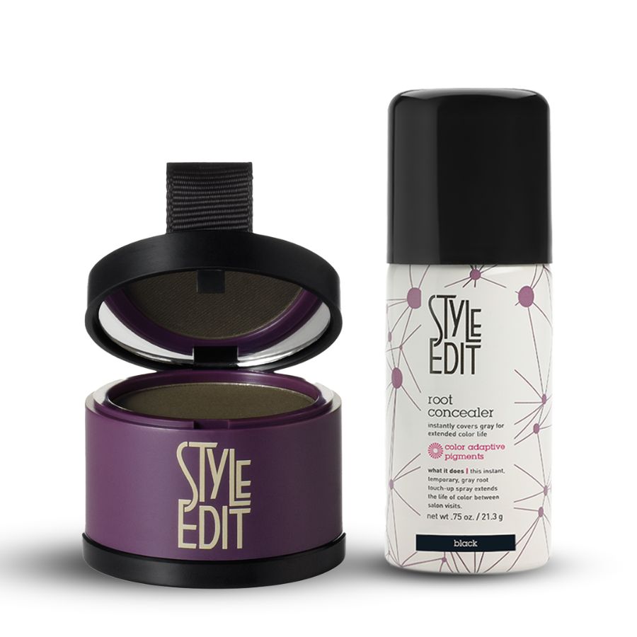 Brunette Travel Duo: Touch Up Powder and Travel Sized Concealer Spray