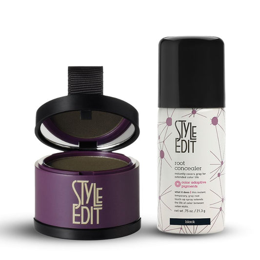 Brunette Travel Duo: Touch Up Powder and Travel Sized Concealer Spray