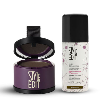 Brunette Travel Duo: Touch Up Powder and Travel Sized Concealer Spray