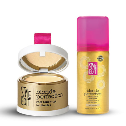 Blonde Travel Duo: Touch Up Powder and Travel Sized Concealer Spray