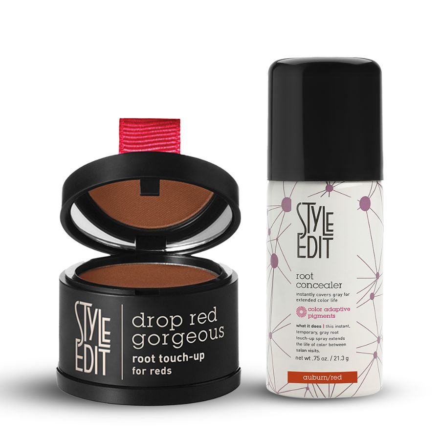 Drop Red Gorgeous Root Touch Up Powder and Travel Size Spray Duo