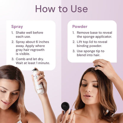 Brunette Travel Duo: Touch Up Powder and Travel Sized Concealer Spray