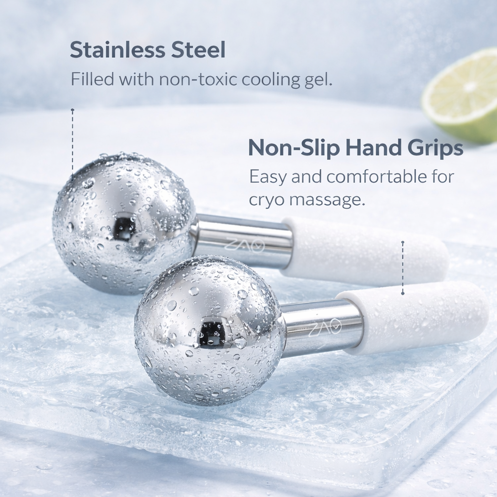 ZAQ Icy Steel Cryo Ice Globes: Ultimate Facial Cryotherapy Tool