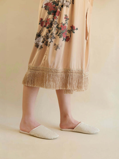 Pantoufles bandeau brodées traditionnelles