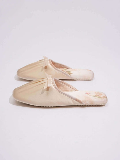Ink Floral Print Slippers