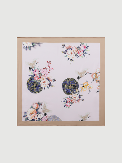 Garden Crane Blush Kimono Robe