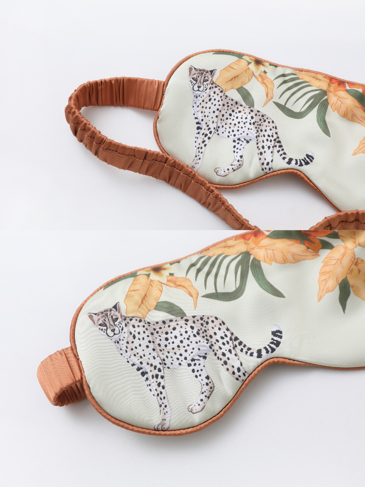 Kimono corto de leopardo naranja