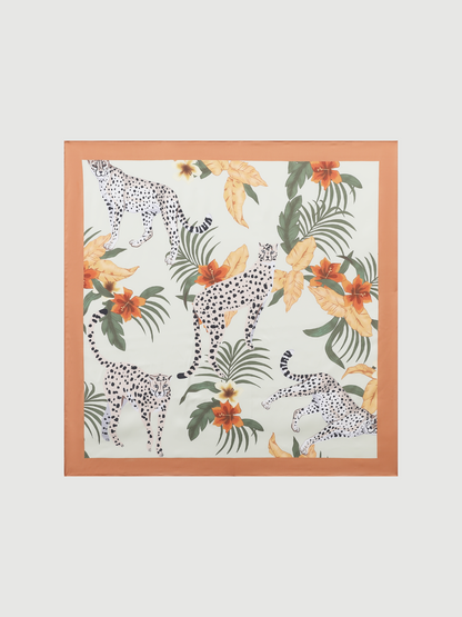 Kimono corto de leopardo naranja