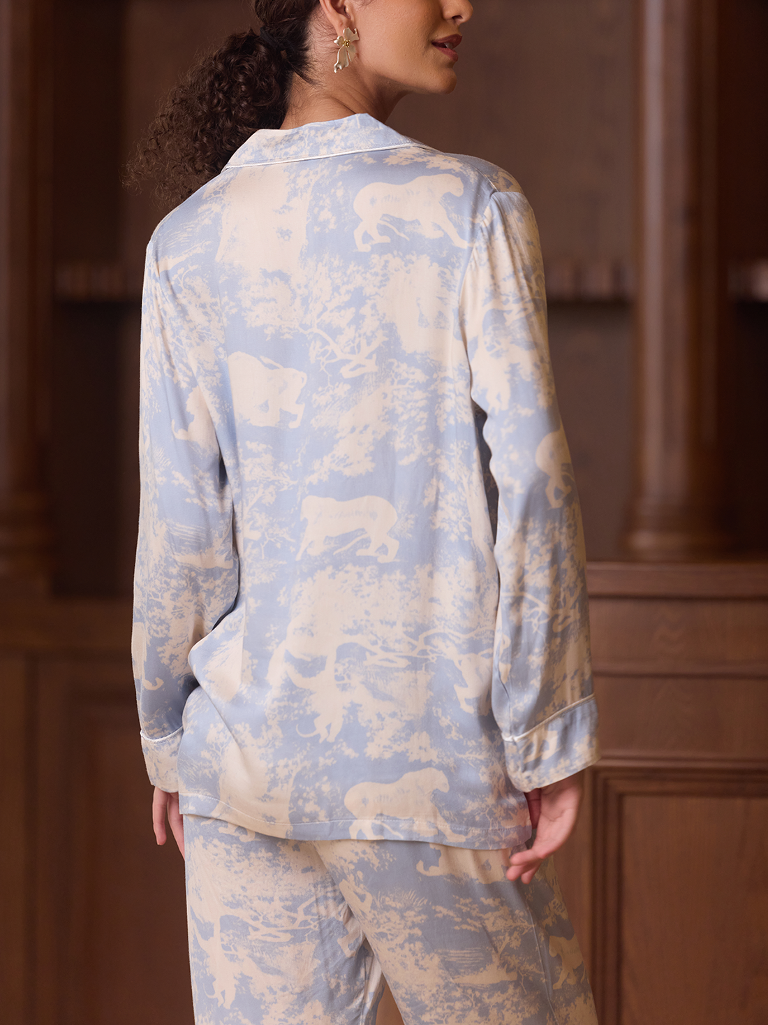 Blue Sky Print Pajama Set