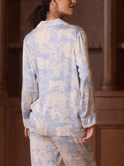 Blue Sky Print Pajama Set