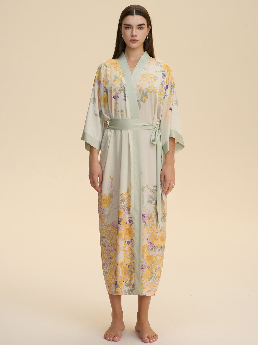 Soft Bloom Kimono Robe