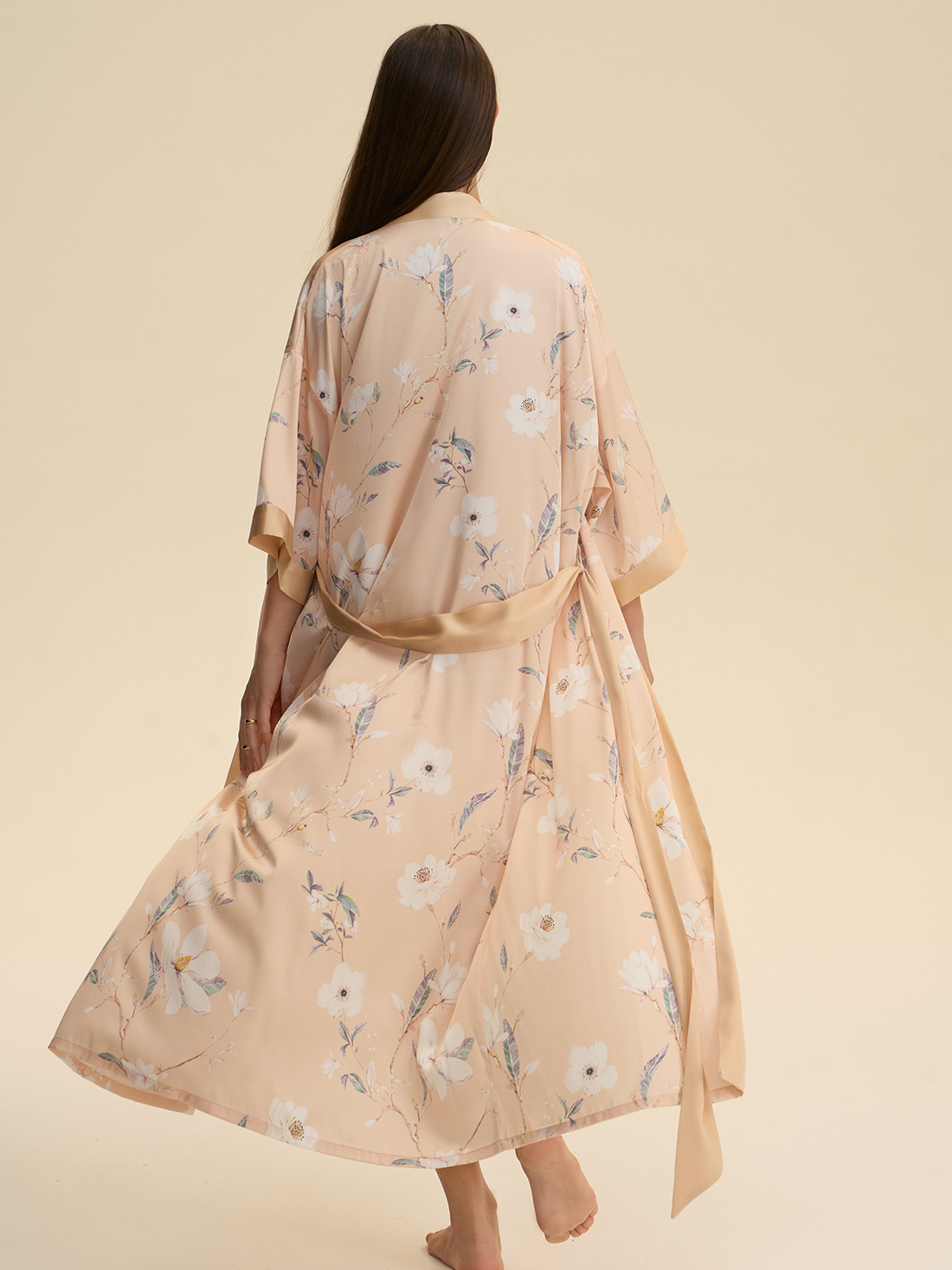 Champagne Blossom Kimono Robe