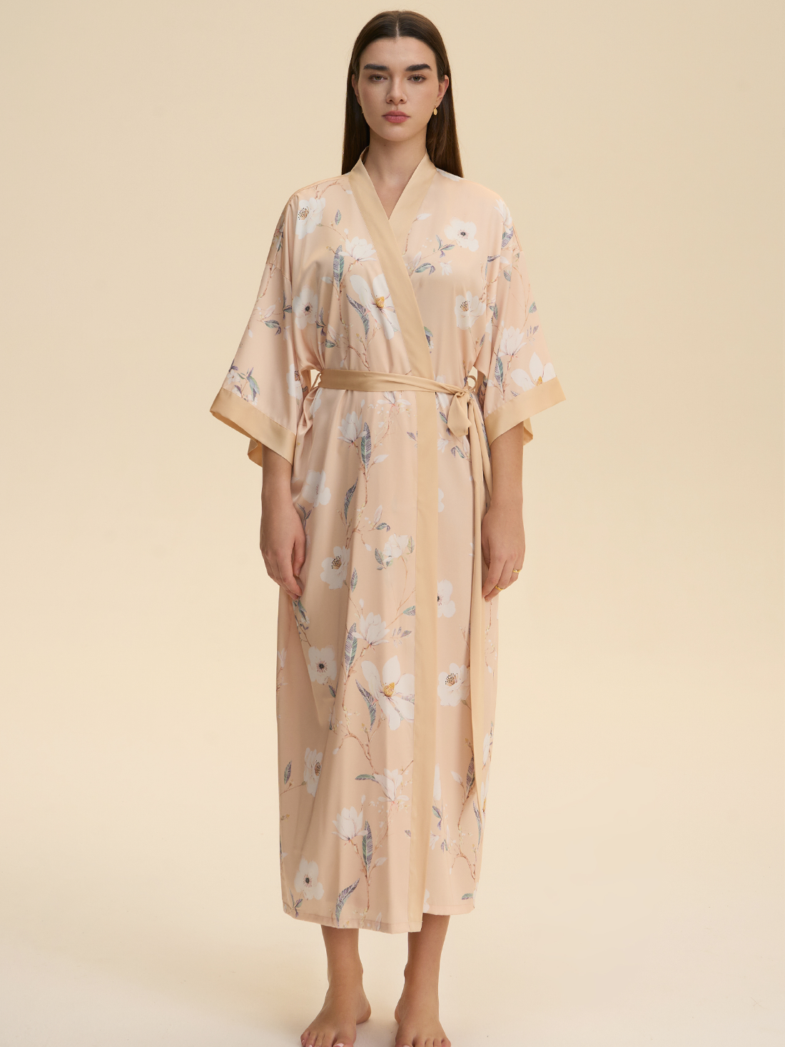 Champagne Blossom Kimono Robe