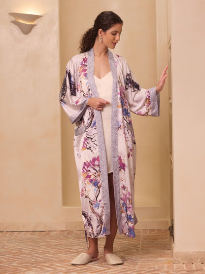 Purple Koi Kimono Robe