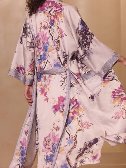 Purple Koi Kimono Robe