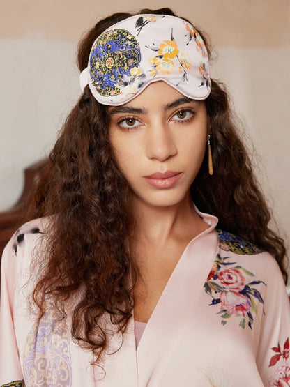 Garden Crane Blush Kimono Robe