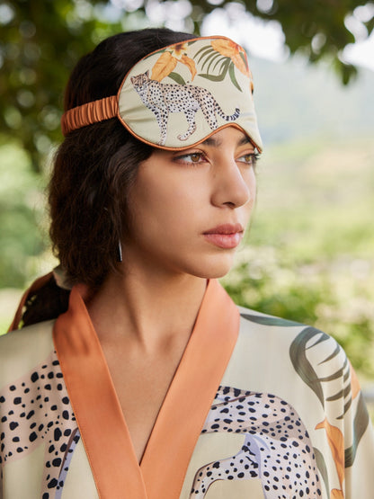 Kimono corto de leopardo naranja