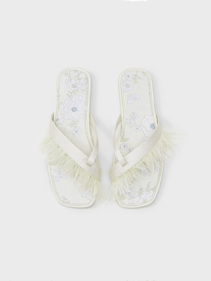 Elegant Summer Toe Ring Slippers