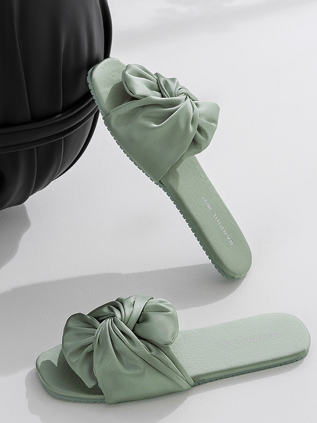 Silky Satin Bow Slippers