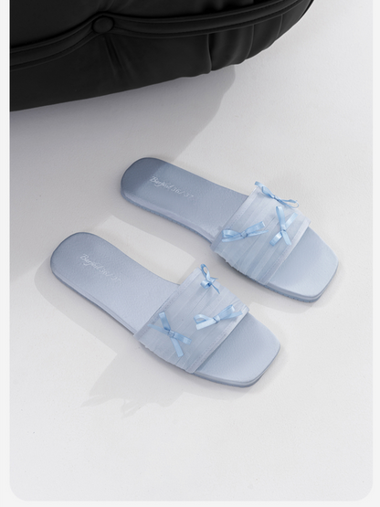 Fairy Mesh Bow Home Slippers
