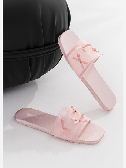 Fairy Mesh Bow Home Slippers
