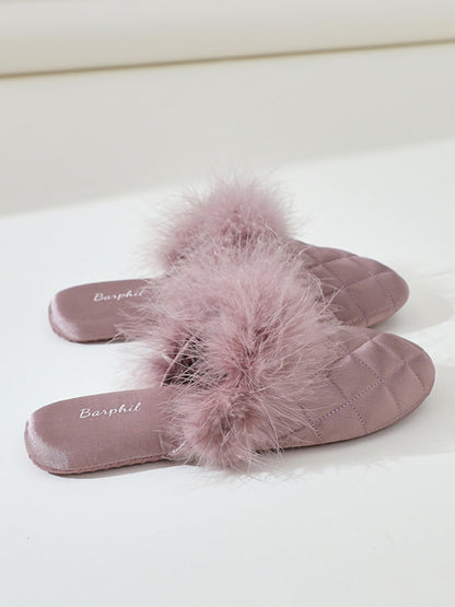 Cozy Fall & Winter Silk Satin Slippers