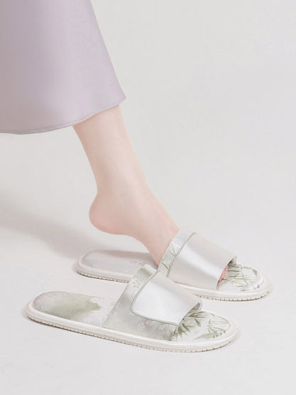 New Eastern Jacquard Satin Slippers